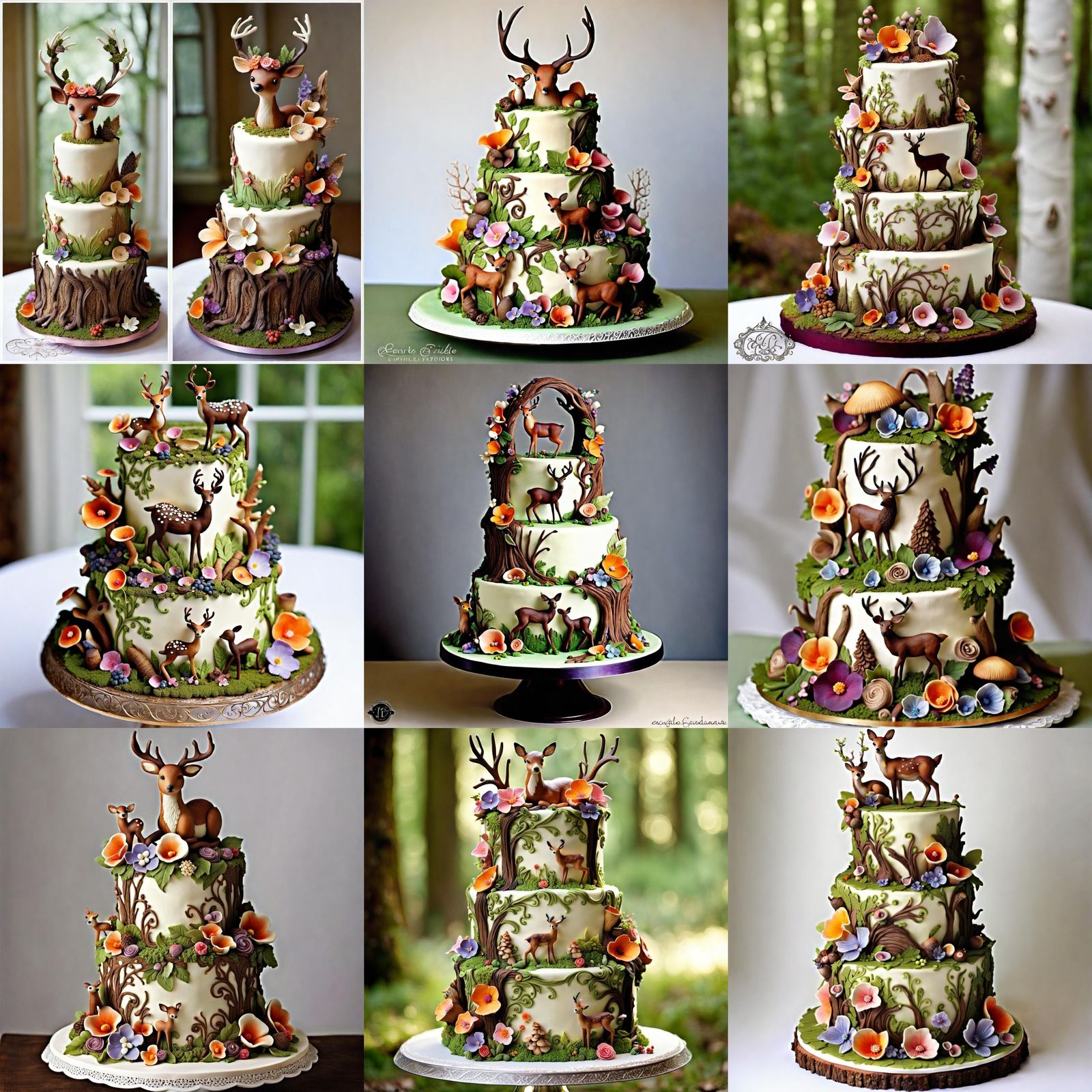 Woodland WEDDING Cake: Incorporate a woodland or fairy tale theme by decorating the cake with edible flowers, mushrooms,...