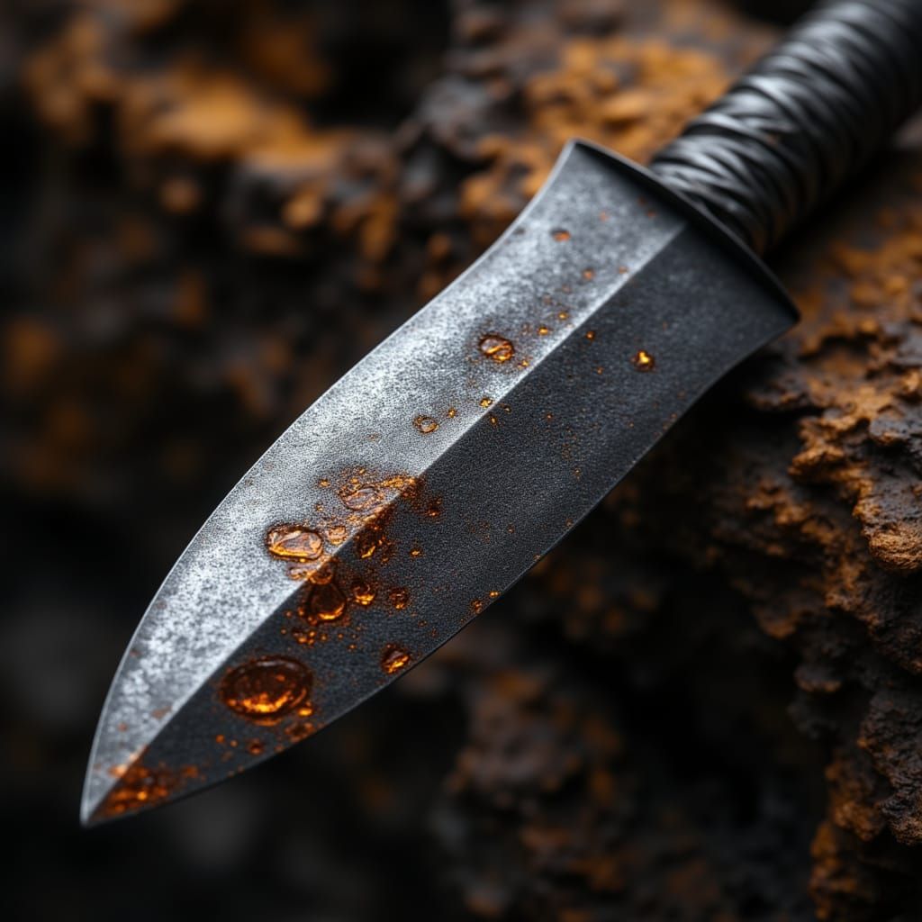 <lora:Hyperreal Fantasy:1.0> Alchemist’s scalpel stained with dried phoenix ichor; ultra-sharp focus, pin-sharp detail, photorealistic text...