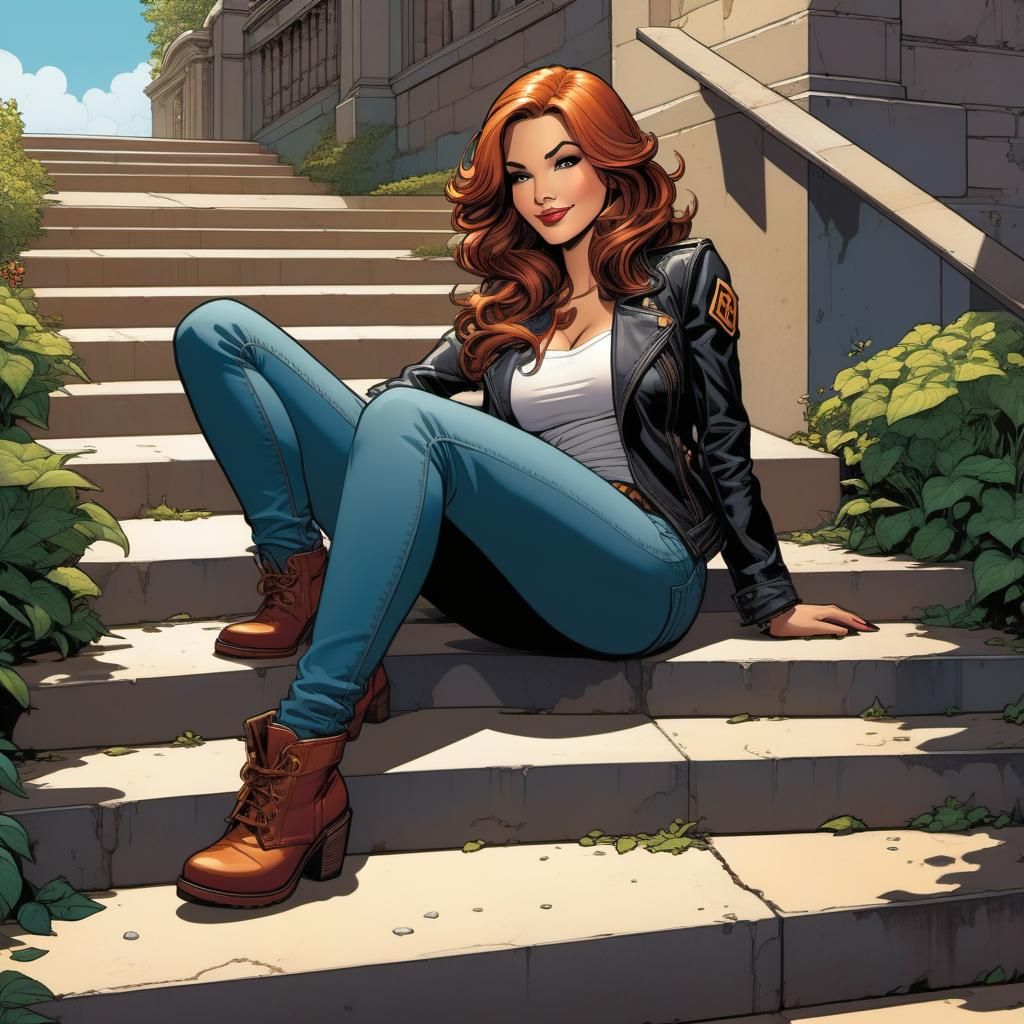 Hyper detailed comic-book cel-shaded illustration masterpiec...