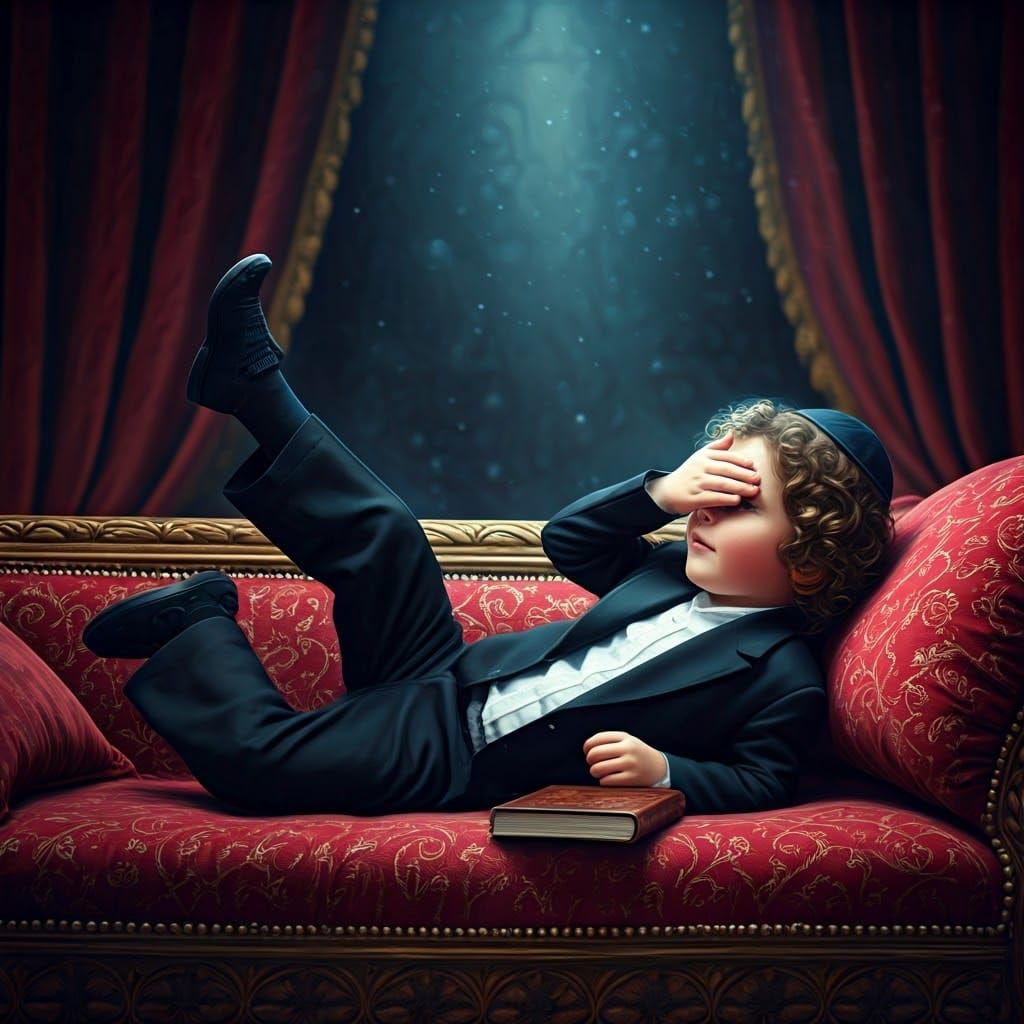 Angelic Boy Reading Siddur, Photorealistic Concept Art