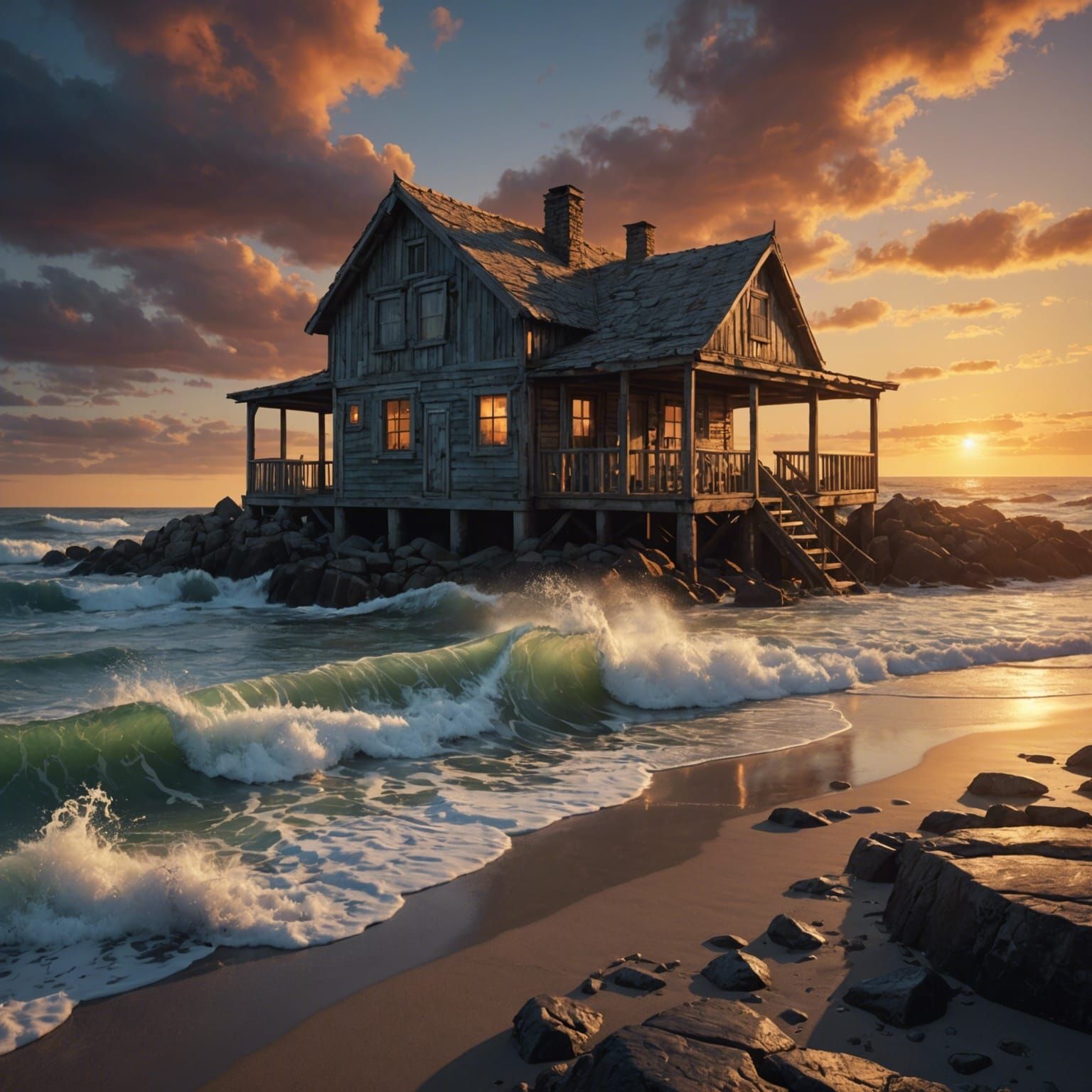 Sunrise Cottage  by @mathy_art_girl_305