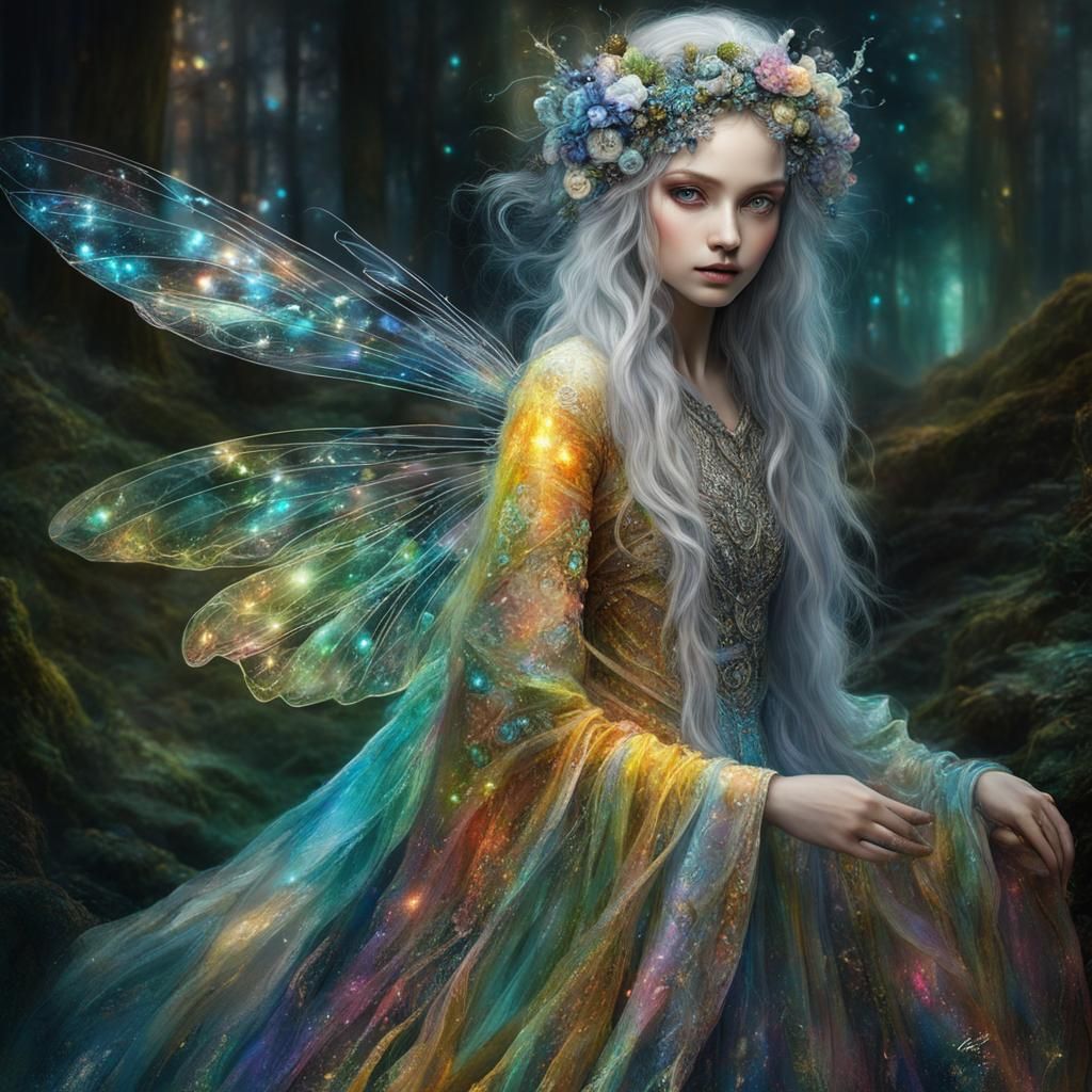 Iridescent fairy  by @Immortalunatic