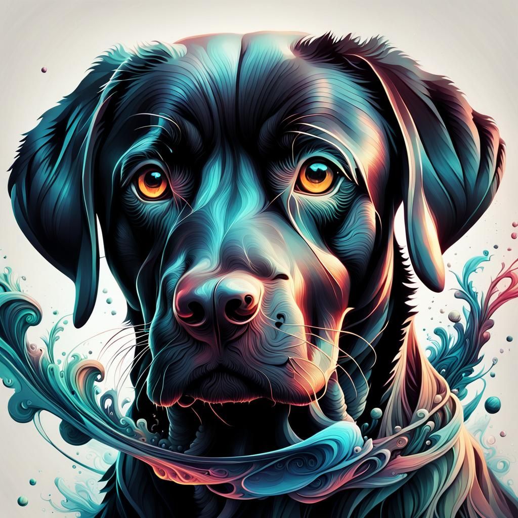 Black Labrador - AI Generated Artwork - NightCafe Creator