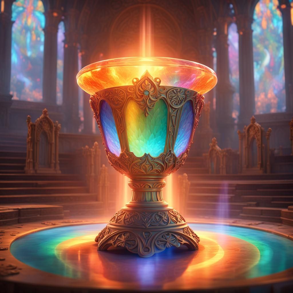 Rainbow Chalice 231202I - AI Generated Artwork - NightCafe Creator