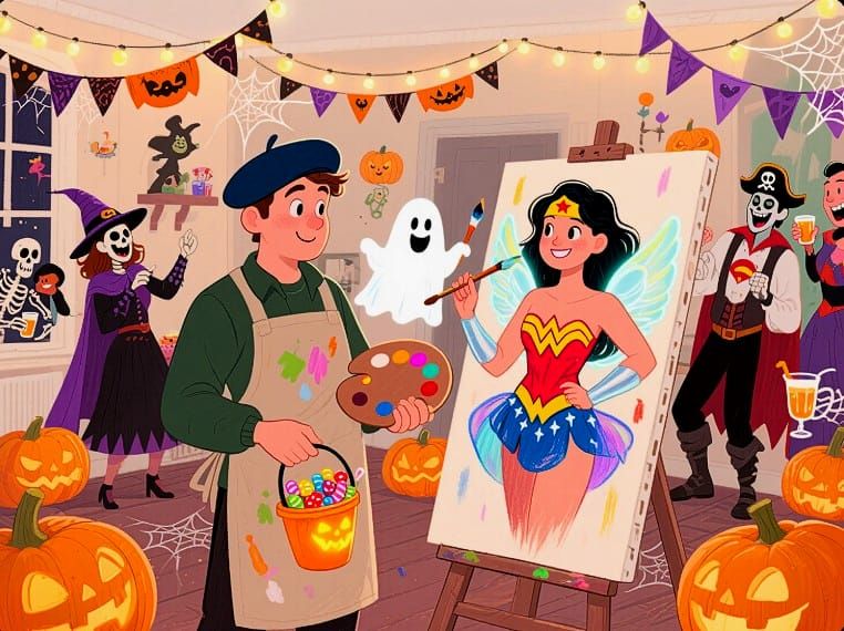 10/3/2025-Halloween Costume Party Art By Archangel Tara