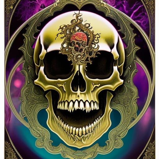 Gothic Artistic Skull - AI Generated Artwork - NightCafe Creator