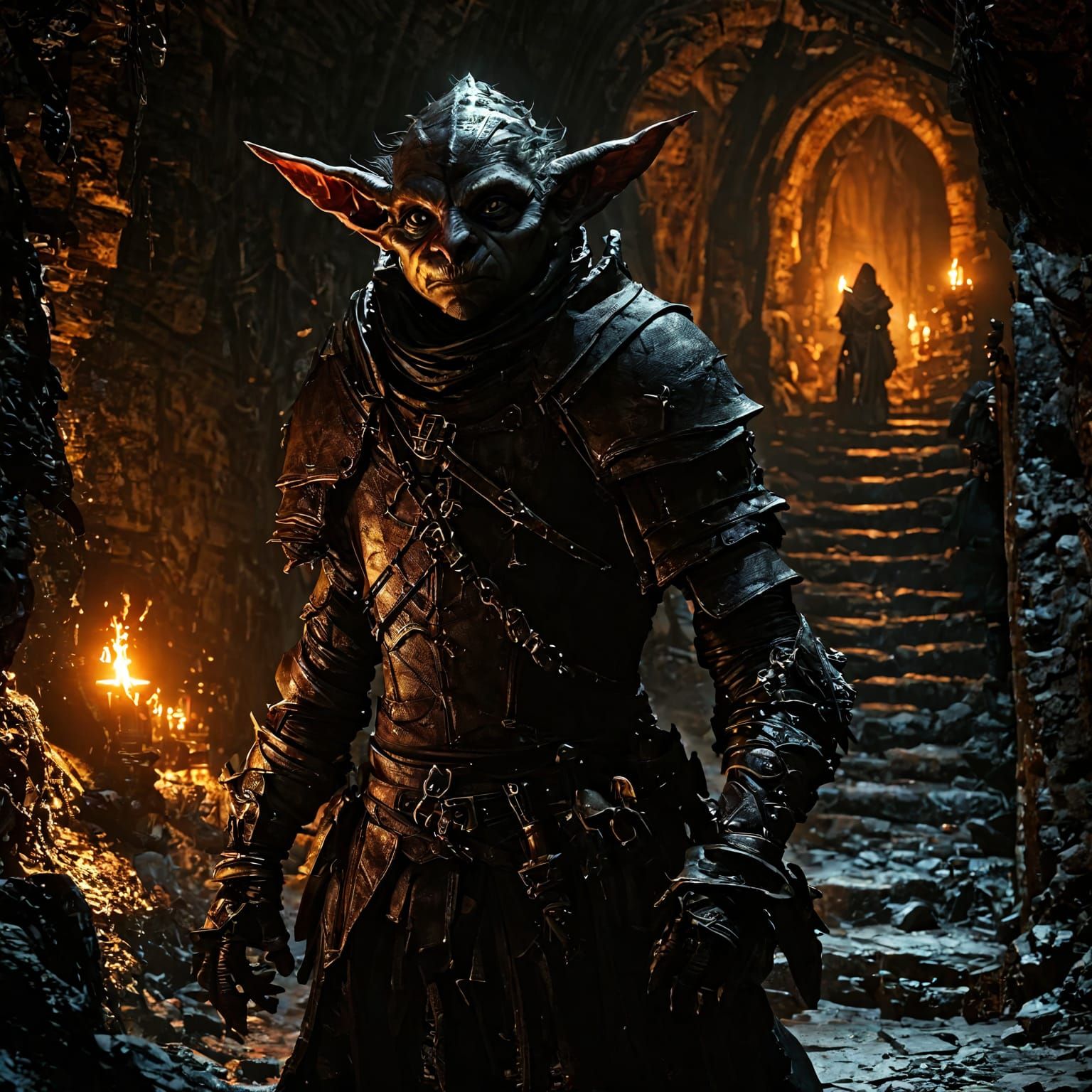 An atmospheric scene with a lone goblin (Uploaded)