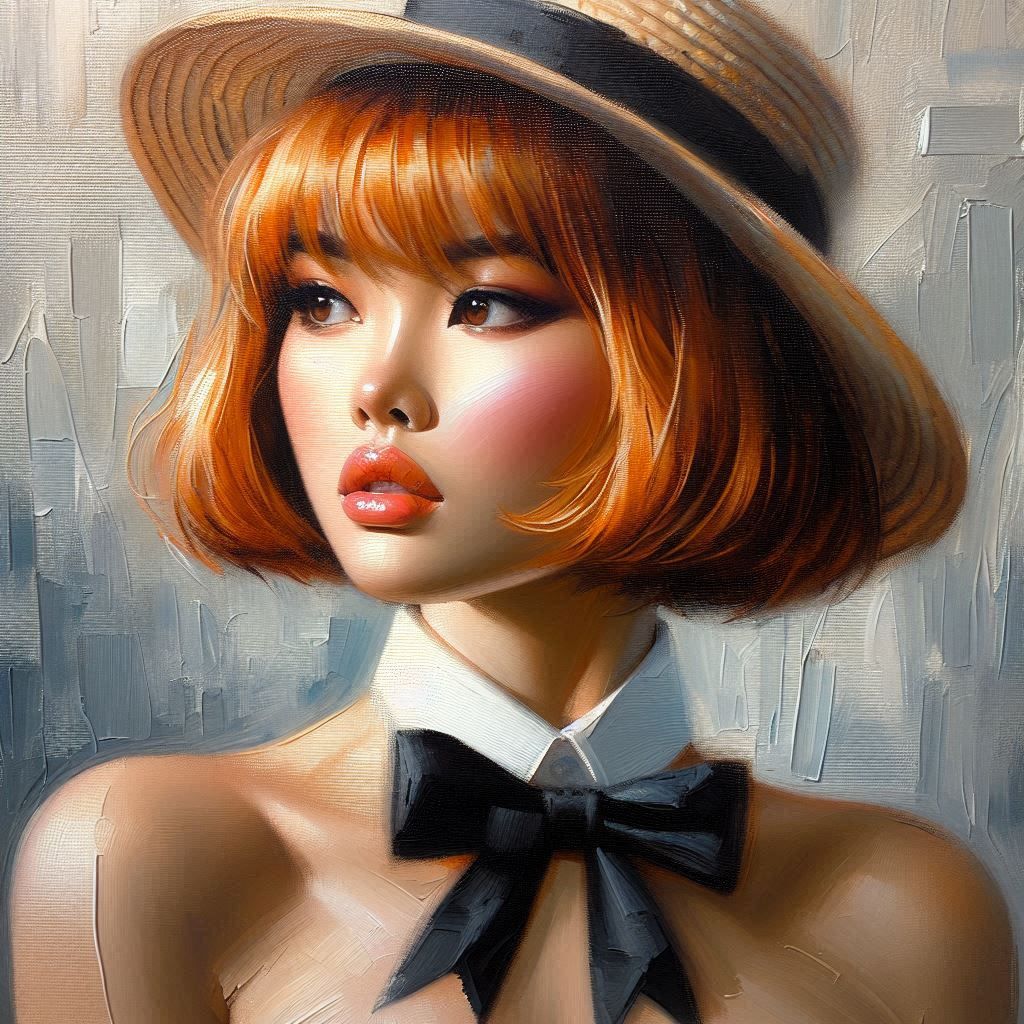 Portrait in a straw hat