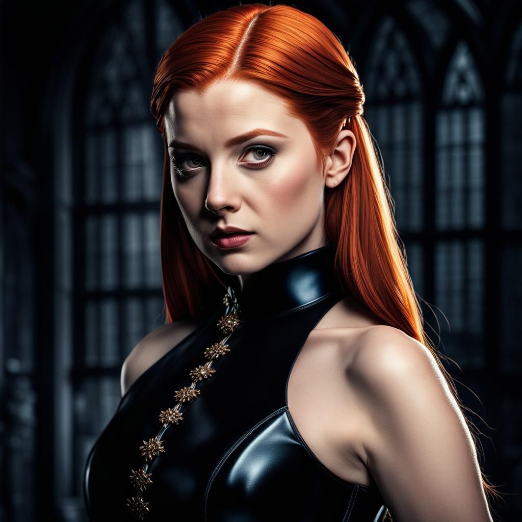 Ginny Weasley, Hogwarts in Latex - AI Generated Artwork - NightCafe Creator