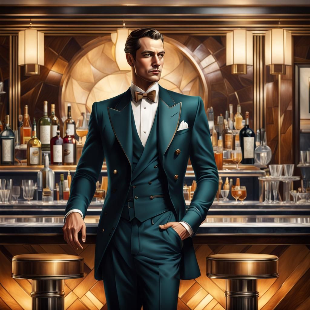 Art deco handsome well dressed   by @Debbie