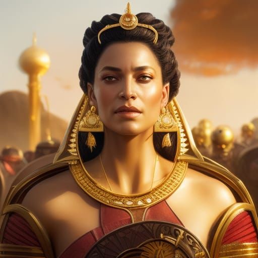 The Sun Goddess, roman stola, lavish jewelry, 8k resolution ...