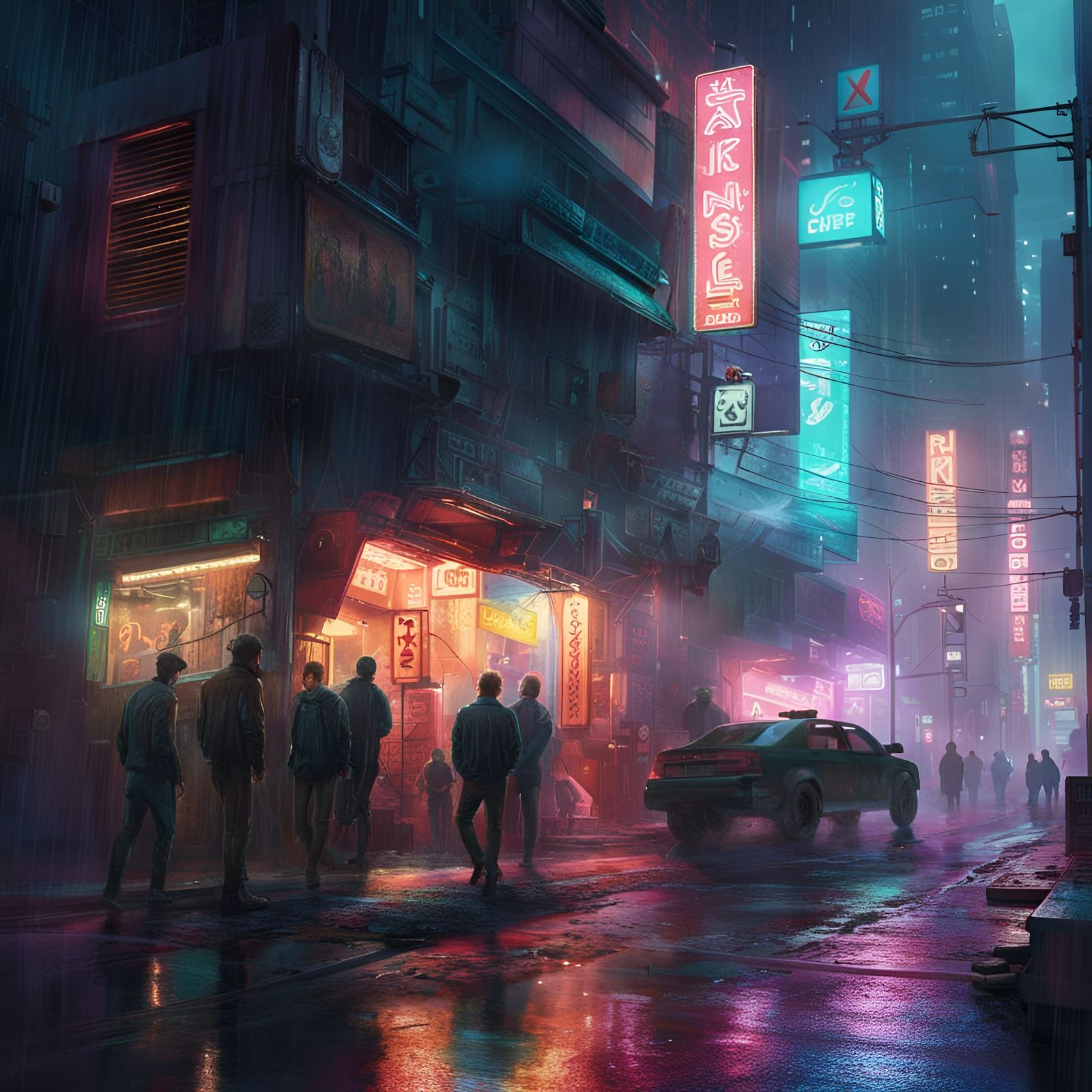 Blade Runner Slums - AI Generated Artwork - NightCafe Creator