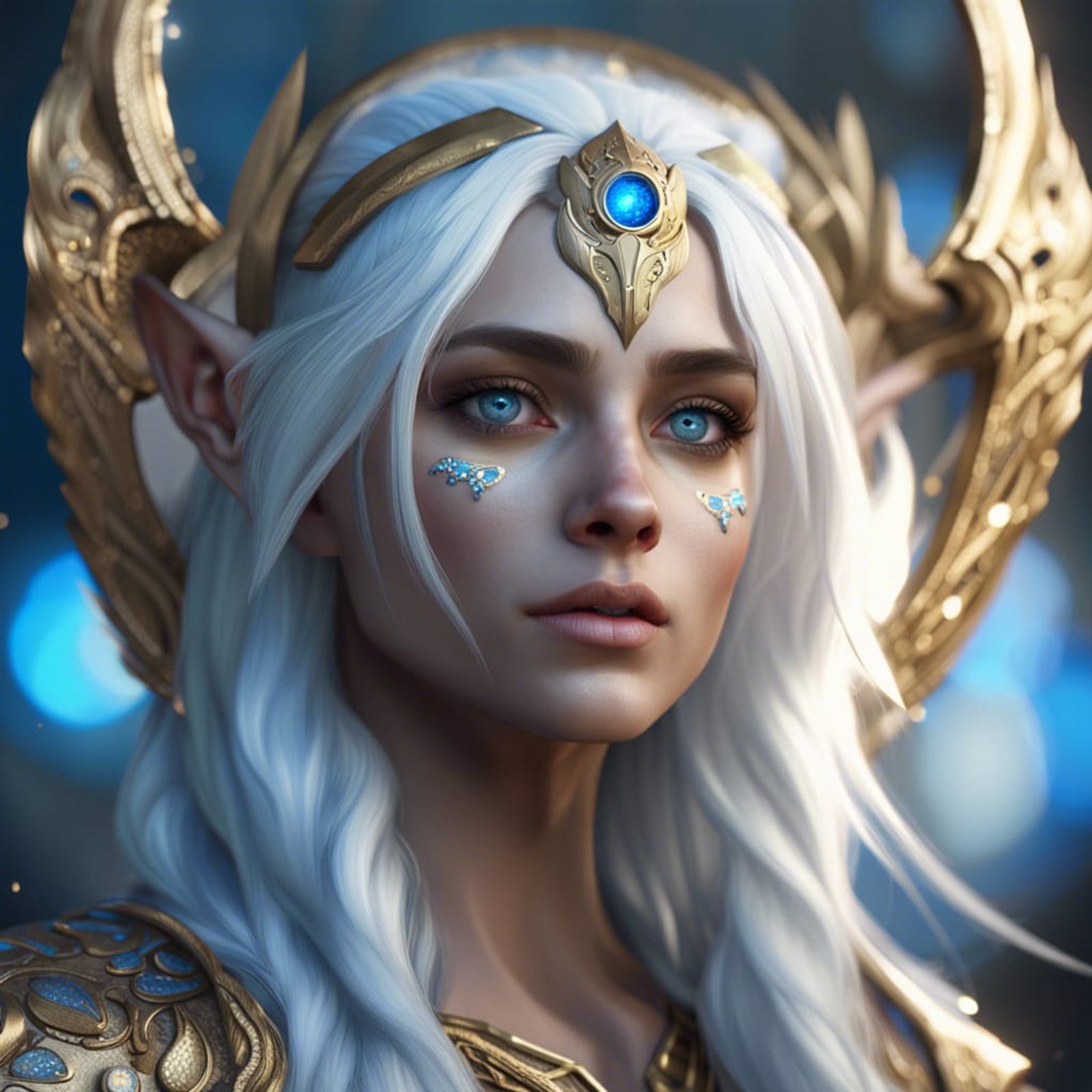 A High Moon Elf AI Generated Artwork NightCafe Creator