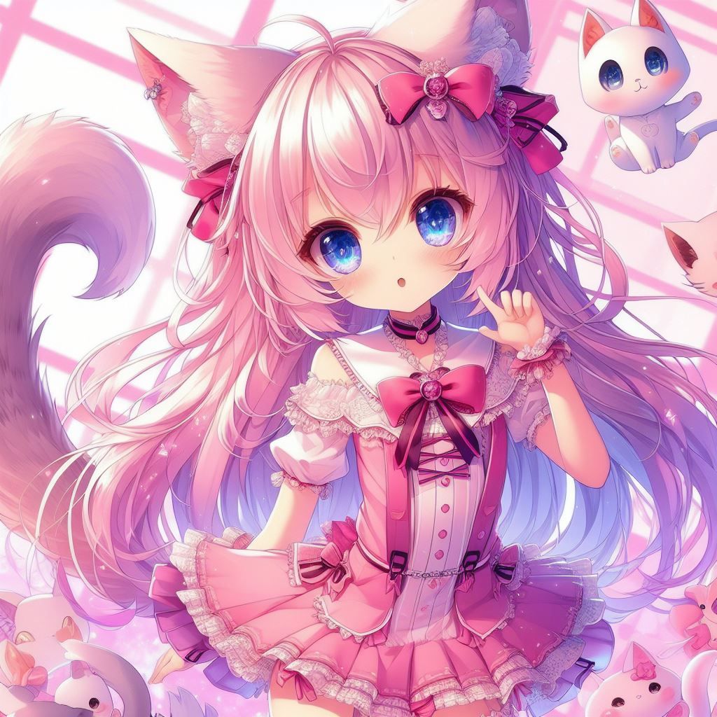 cute neko girl - AI Generated Artwork - NightCafe Creator