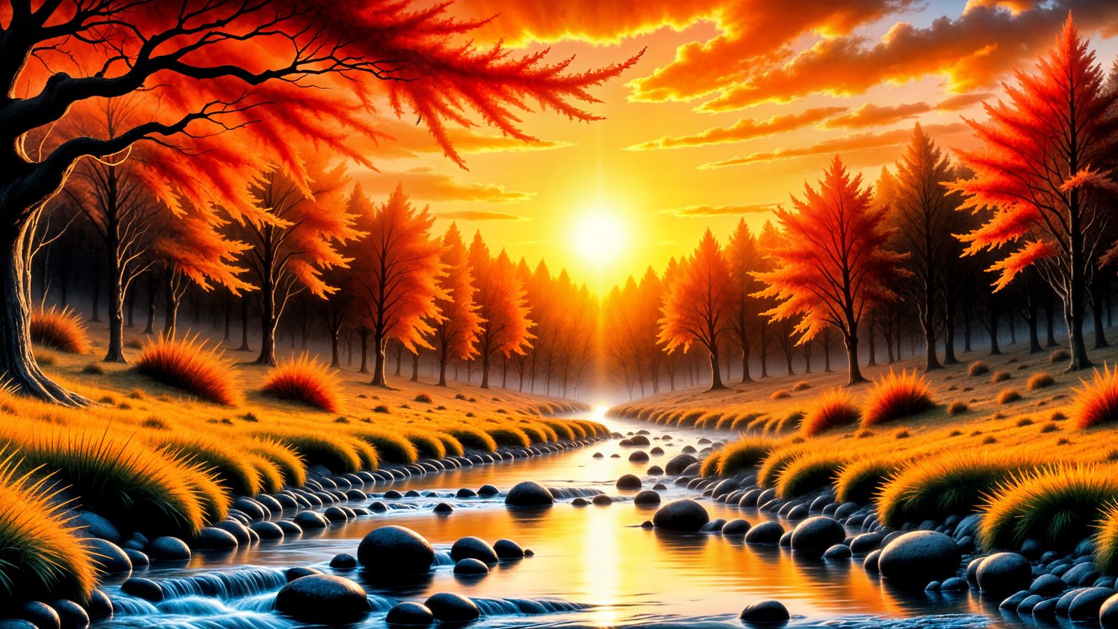 A vivid autumn landscape