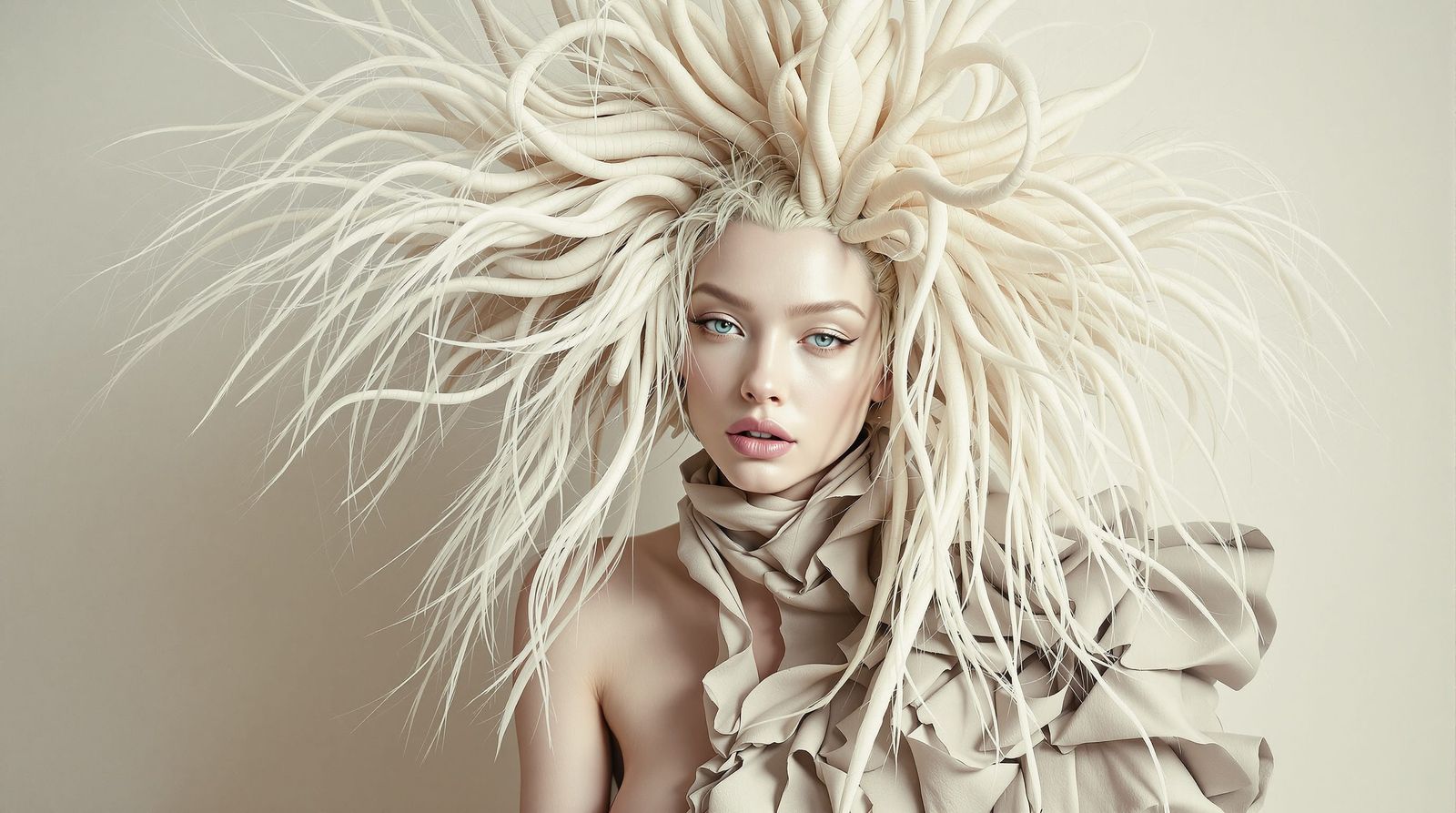 Elaborate hairstyles in shades of white   by @hug lock