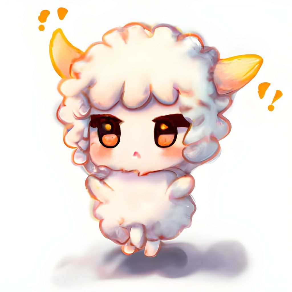 Cute Tiny Anime Sheep Sticker, Animal, Cartoon, Sticker PNG Transparent  Clipart Image and PSD File for Free Download