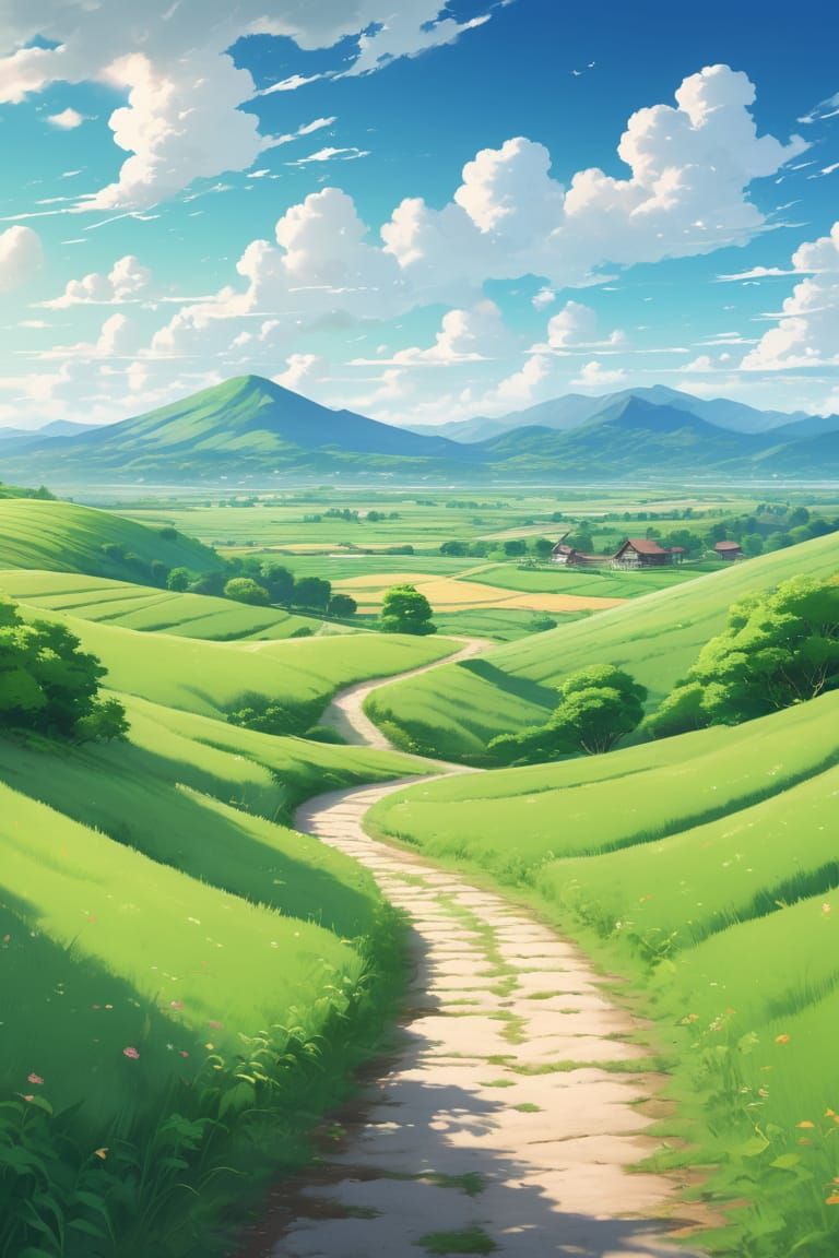 Whispers of Summer: An Anime Countryside Dream
