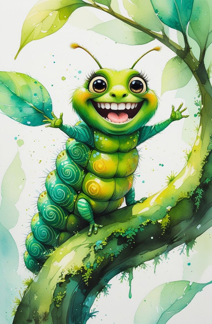 Excited caterpillar