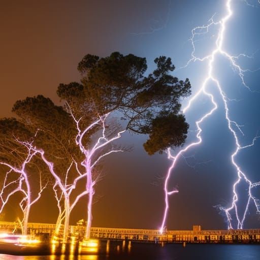 Photo: tree lightning