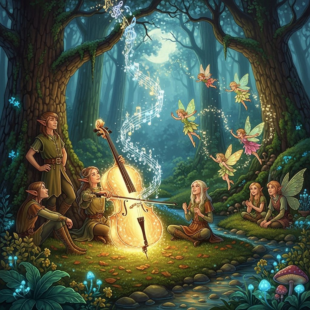 Enchanted Forest Cello Music with Dancing Elves and Fairies