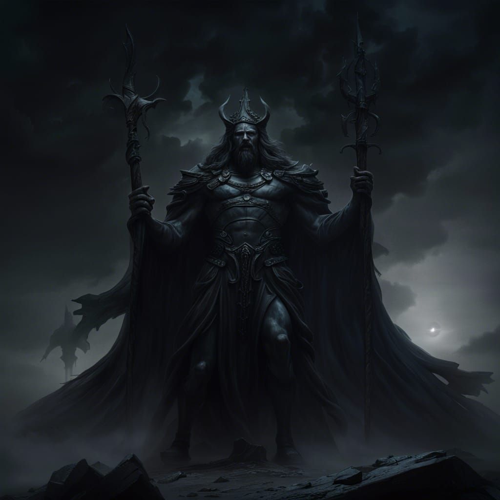 Erebus is the God of gloom, darkness, darkness. Rafael Santi. 8K ...