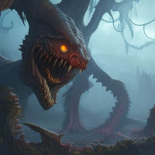 Big scary monster creepy - AI Generated Artwork - NightCafe Creator