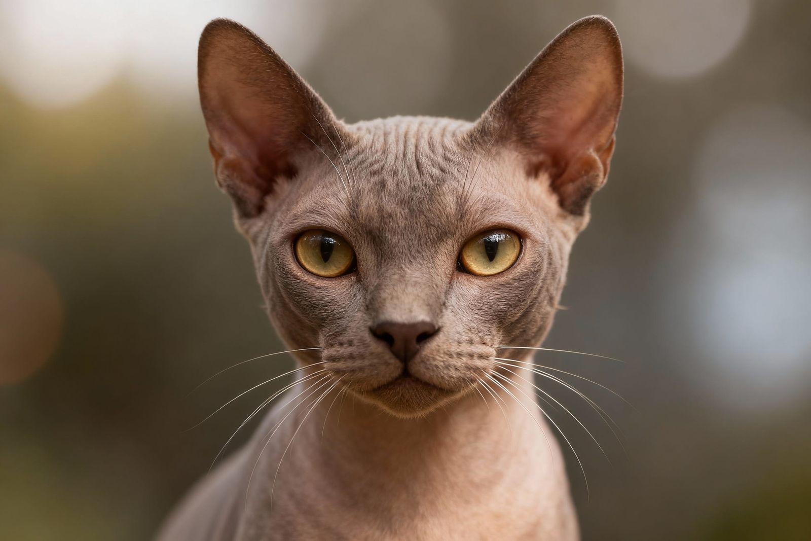 Photorealistic Short-Haired Cat Portrait with Soft Lighting