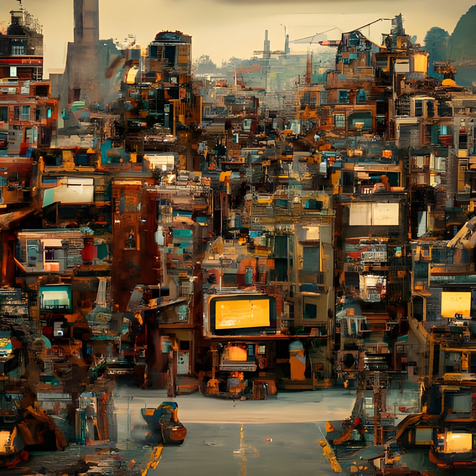 Computer Town - AI Generated Artwork - NightCafe Creator