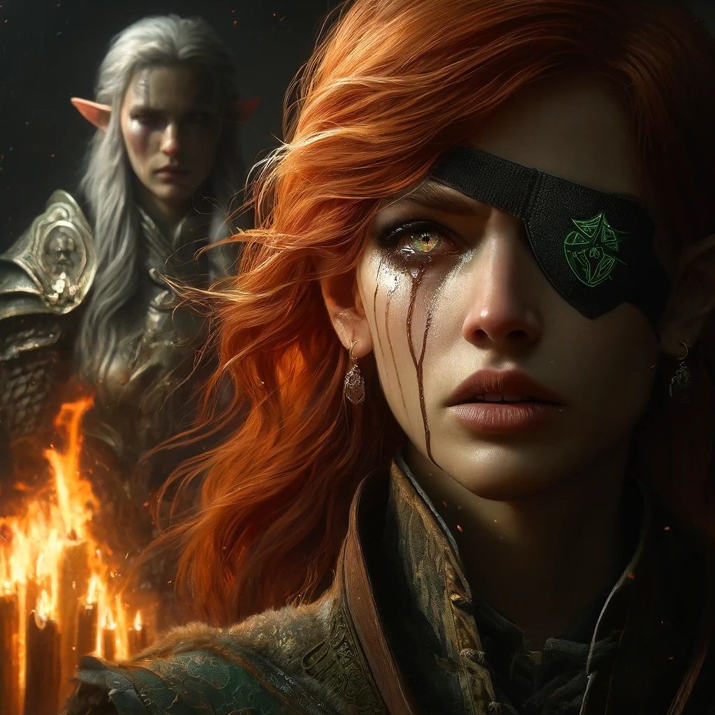 Unari reminisces with Delfaen at her husbands Brynden's Funeral Pyre