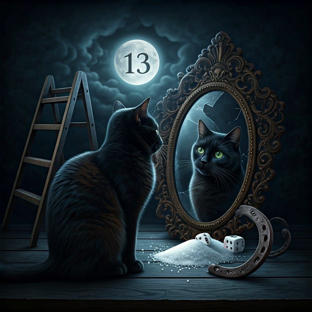 Friday the 13th: Unlucky for some! 🐈‍⬛️   by @Blue 