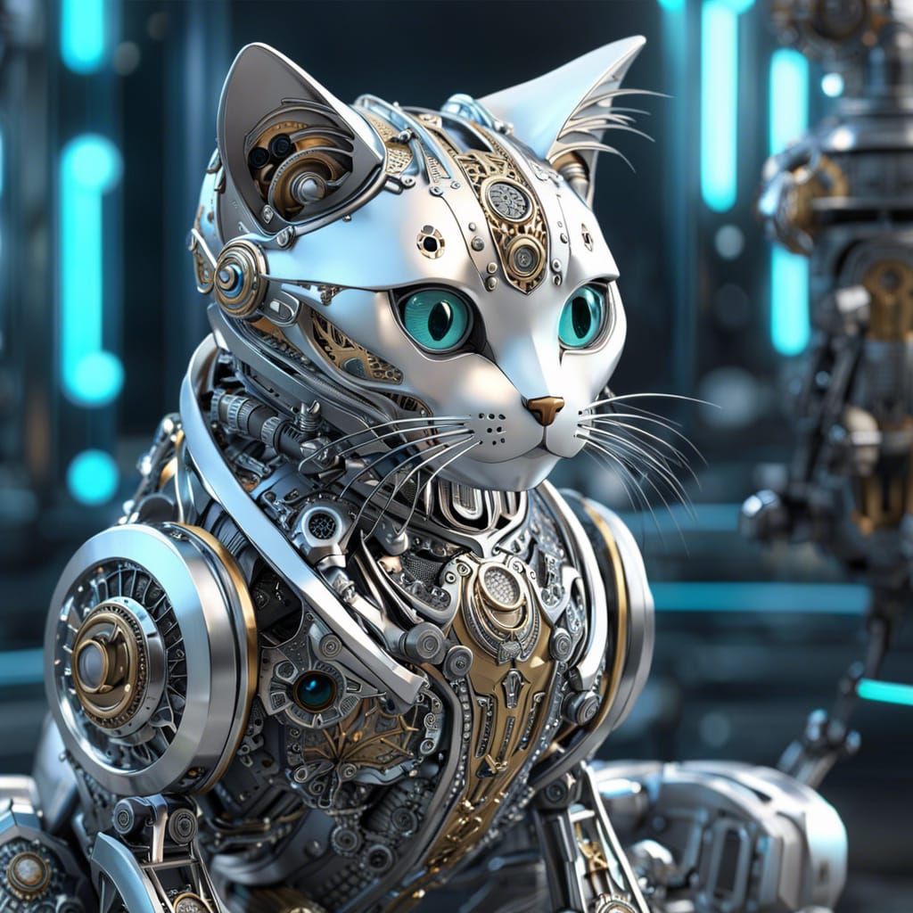 Robotic Cat  by @Antinomy