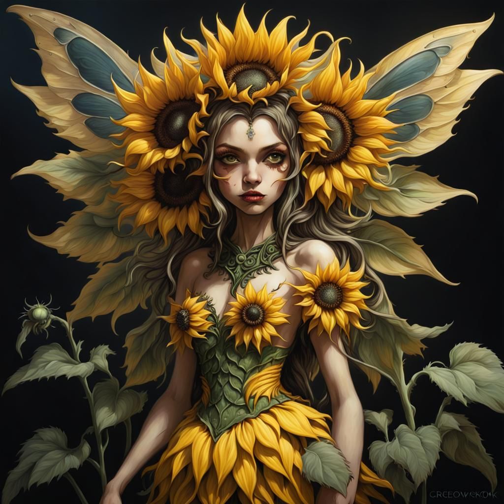Sundew, Sunflower Fairy  by @Captain Bonegrim