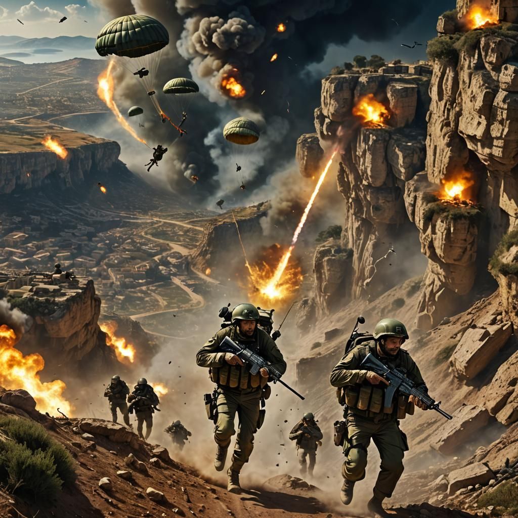 Israeli Paratroopers Battle Hezbollah in Fantasy War