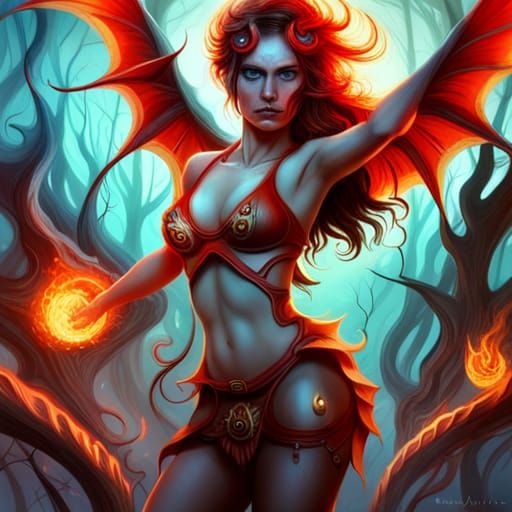 Dragon lady AI Generated Artwork NightCafe Creator