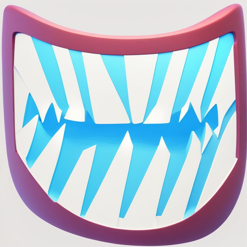 A big wide toothy grin Pixar, Disney, concept art, 3d digita...