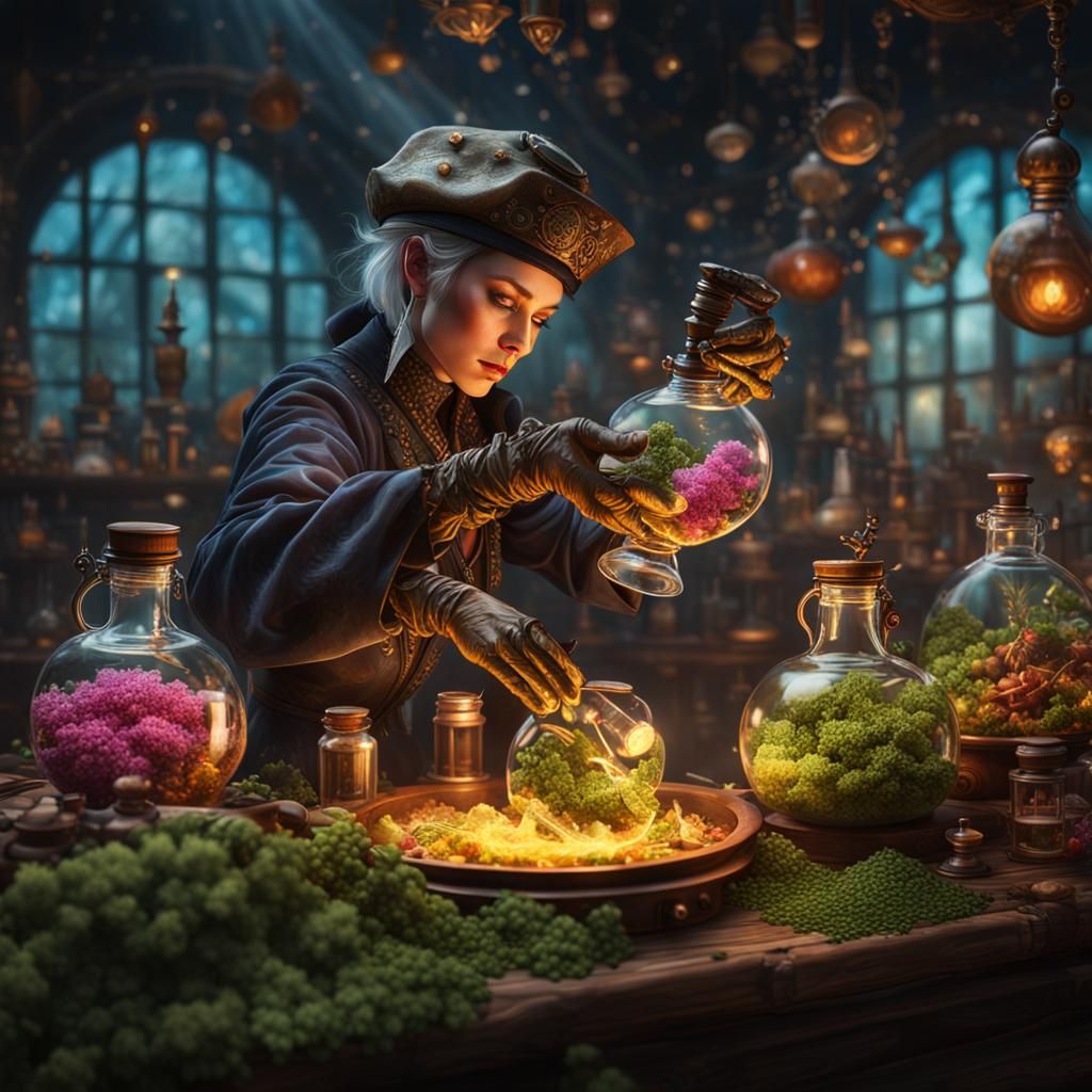 AstroCore SteamPunk Witch Making Potions