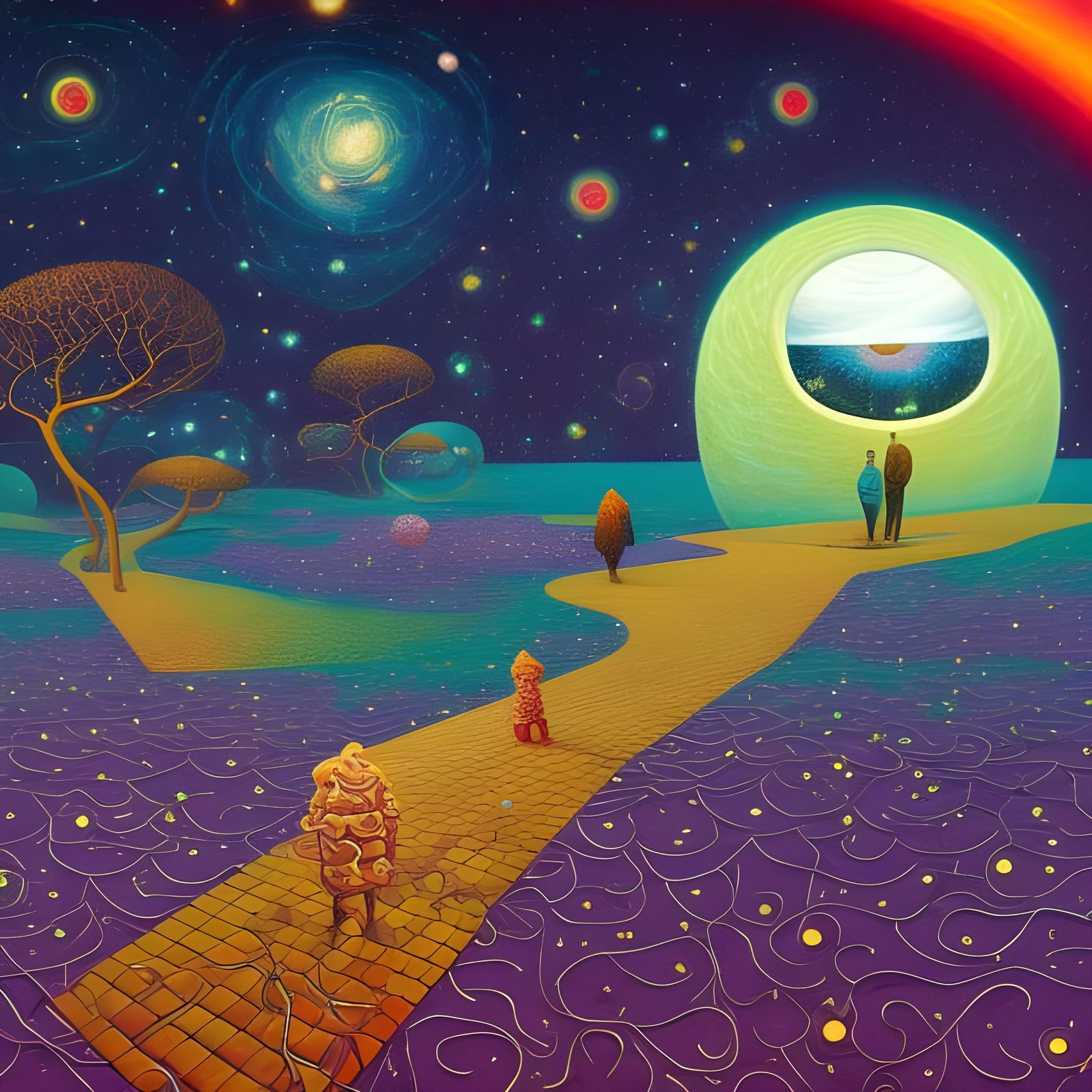 cosmic road for lonely souls  by @Greykite