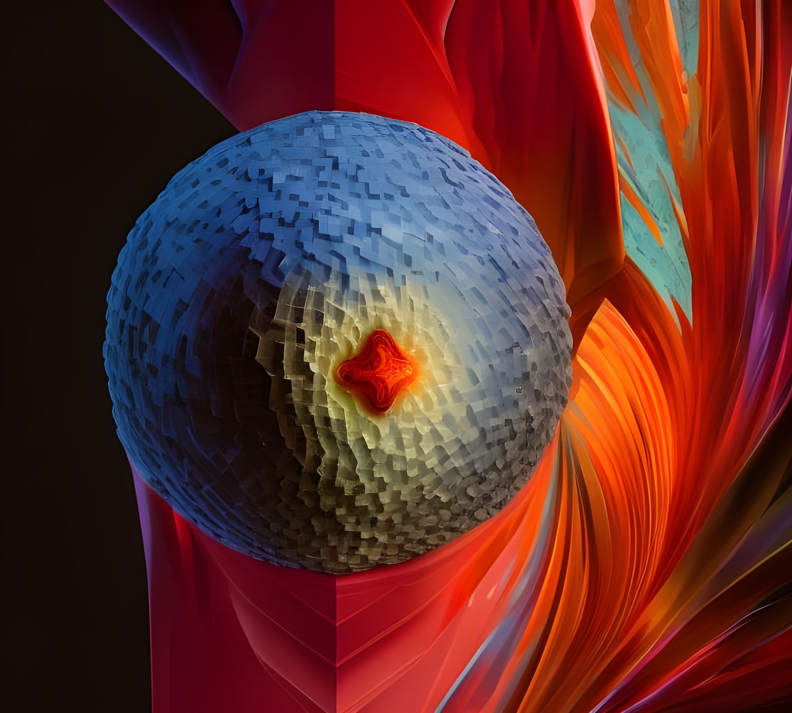 Polychromatic Geometric Abstract Mandelbulb in 8K