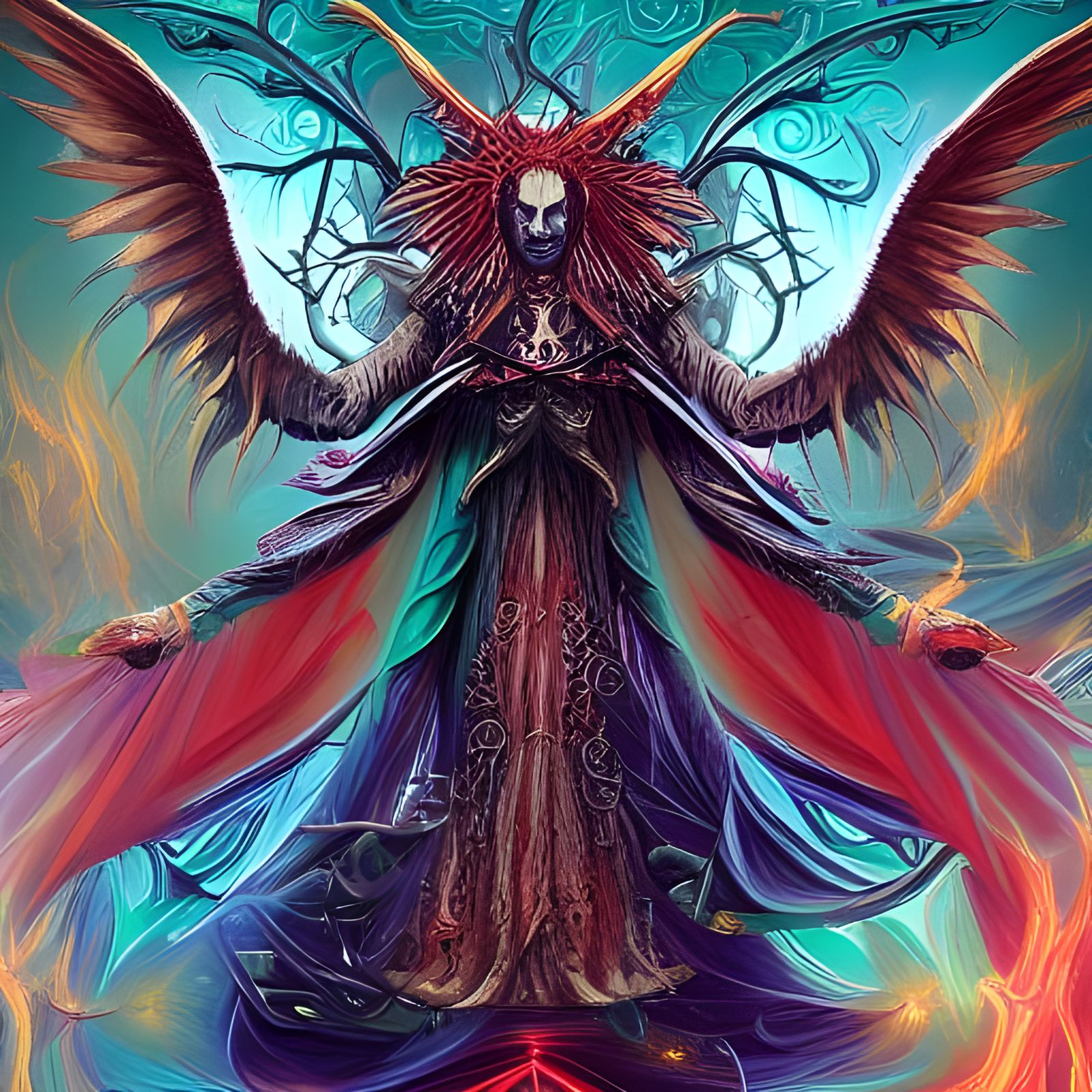 Magus summoning the demon Eligos