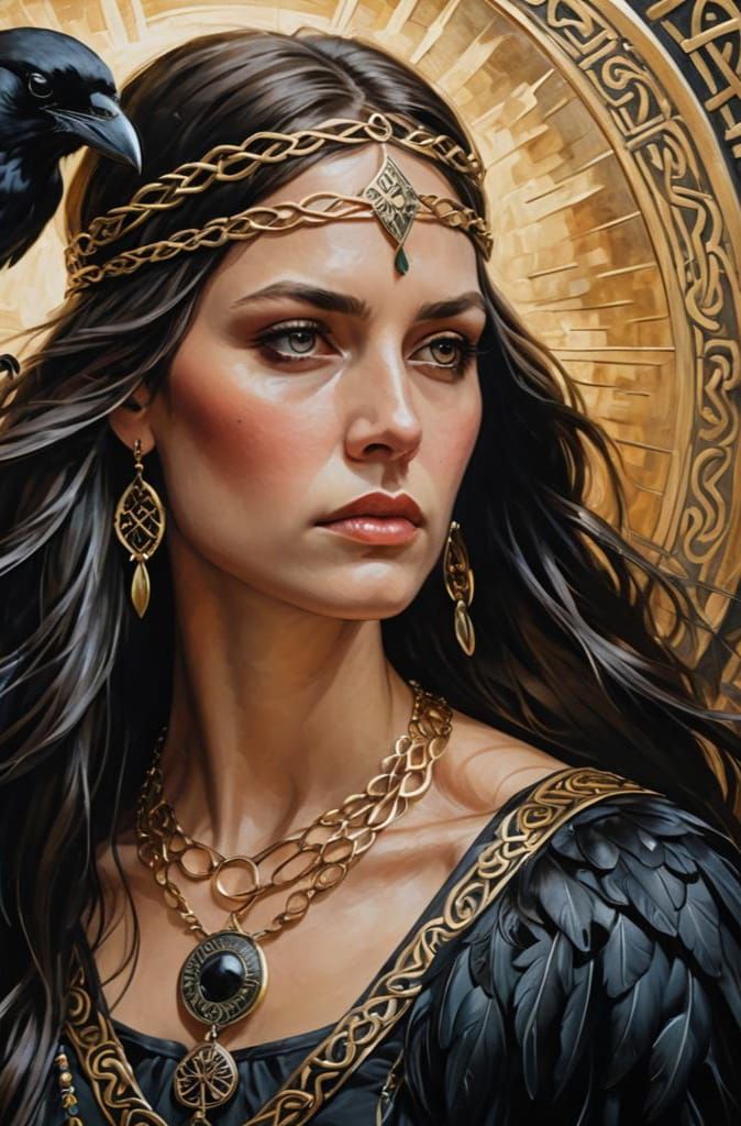 Badb, the crow, a Celtic war goddess   by @Frank