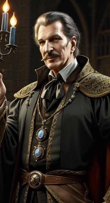 Vintage Actor Vincent Price as Dr Erasmus Craven in Roger Corman's "The Raven"  by @Forged Anew