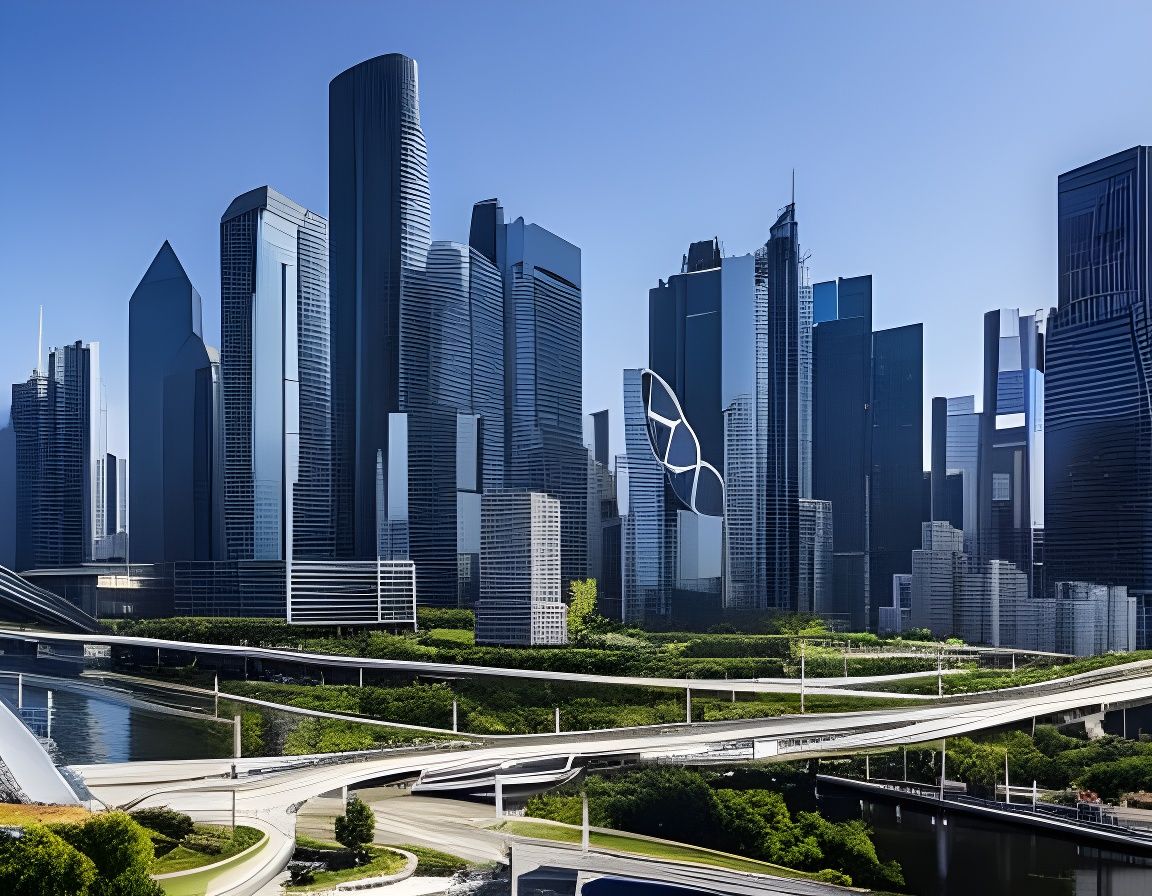 A Futuristic City inhabited by Robots