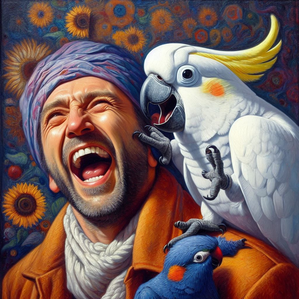 My cockatoo tells the best jokes!