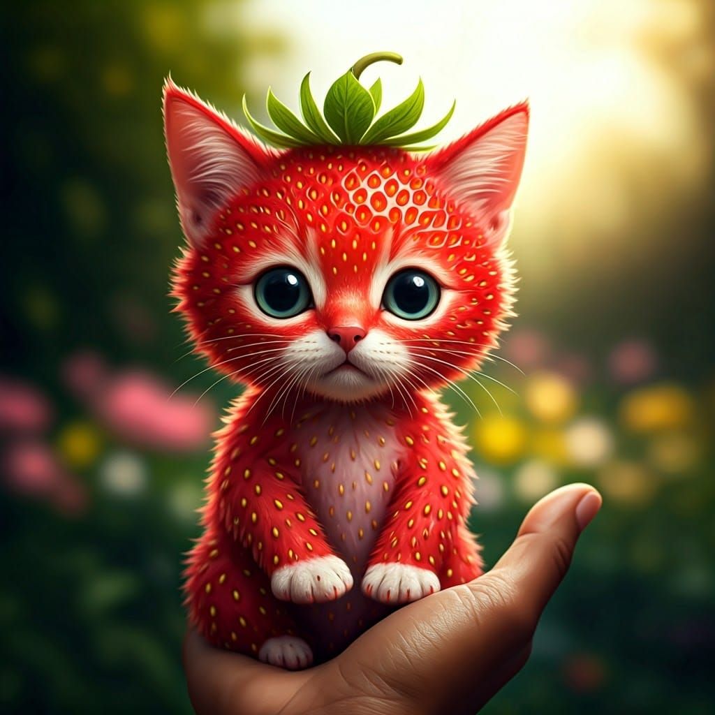 Strawberry 🍓 Cat 😺  by @MsRenae 