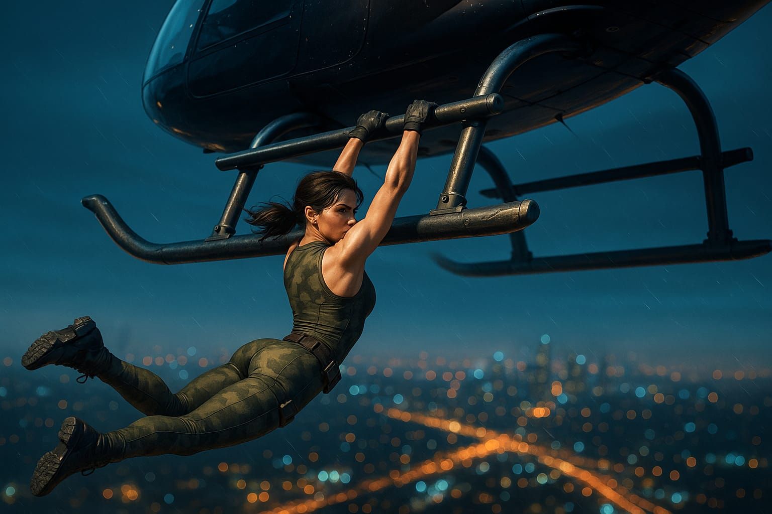 Thrilling Helicopter Hang
