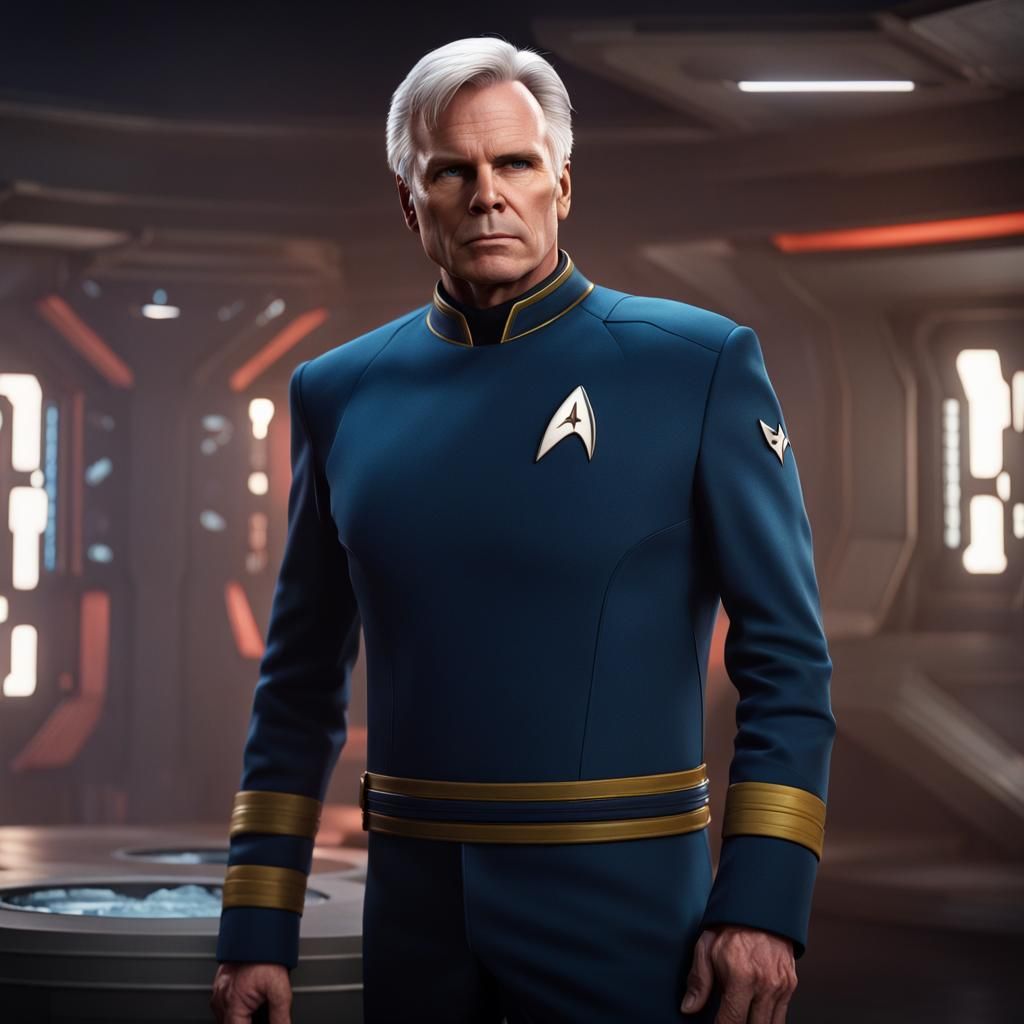 Richard Dean Anderson in Star Trek Uniform fullbody - AI Generated ...