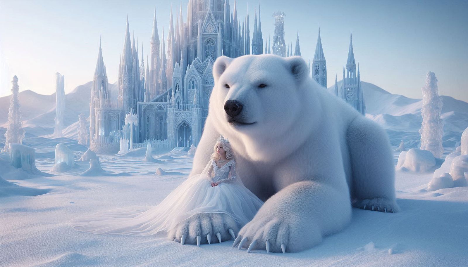 Snow Queen and the bear 1