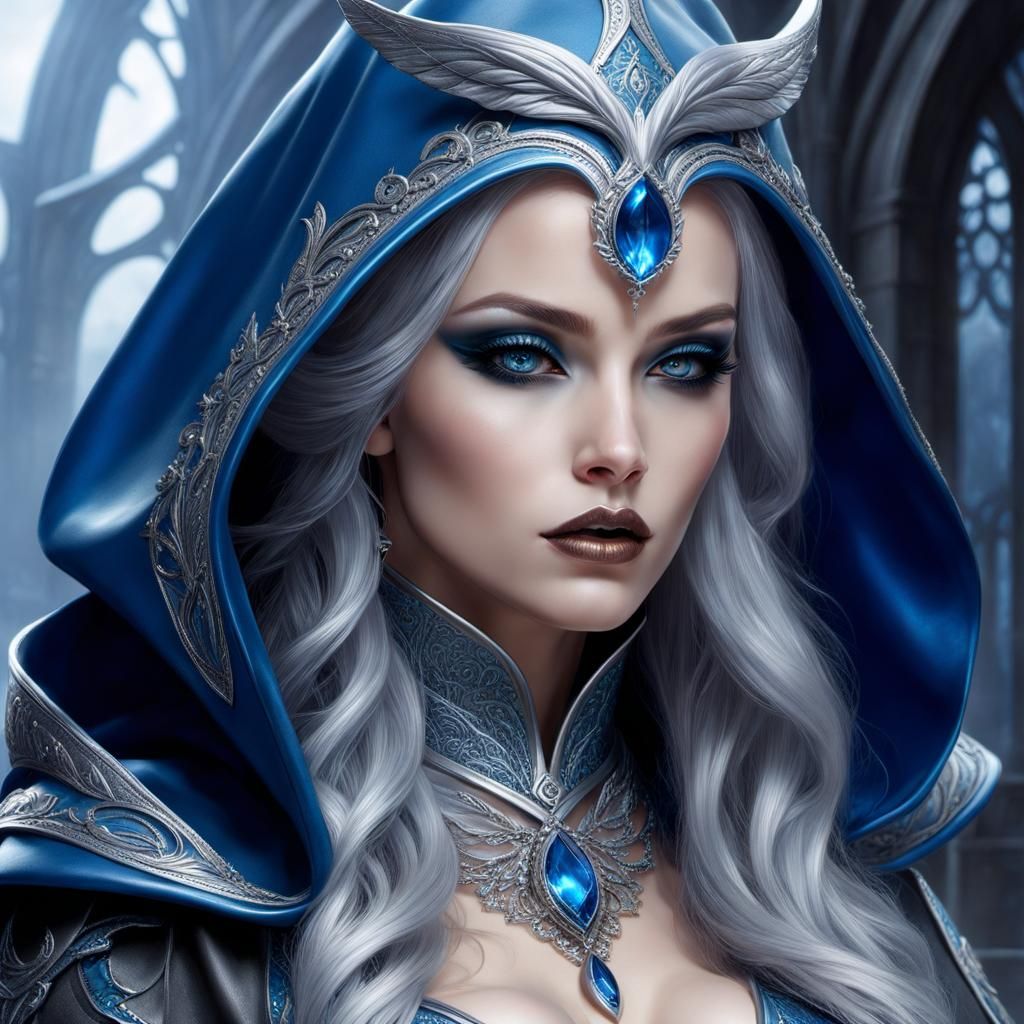 Silver Sorceress - AI Generated Artwork - NightCafe Creator