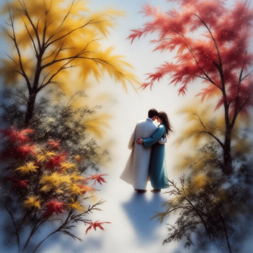 Primative chalk strokes : Gouache Style, Watercolor, Museum Epic Impressionist Maximalist Masterpiece, Thick Brush Strokes, Impasto Gouache,...